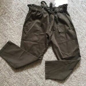 Current/Elliott WOMENS The Tabloid Cropped Cargo Green Pant